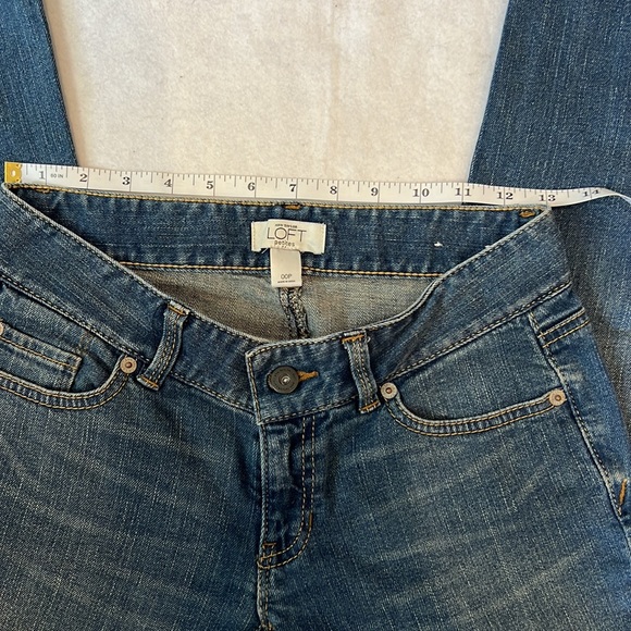 Ann Taylor Loft petites 00P blue jeans wide boot - Picture 4 of 5